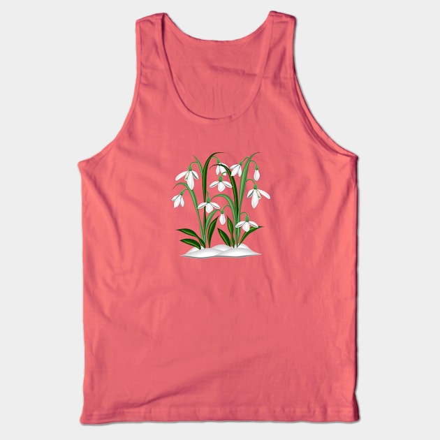 Snowdrops Tank Top by Designoholic